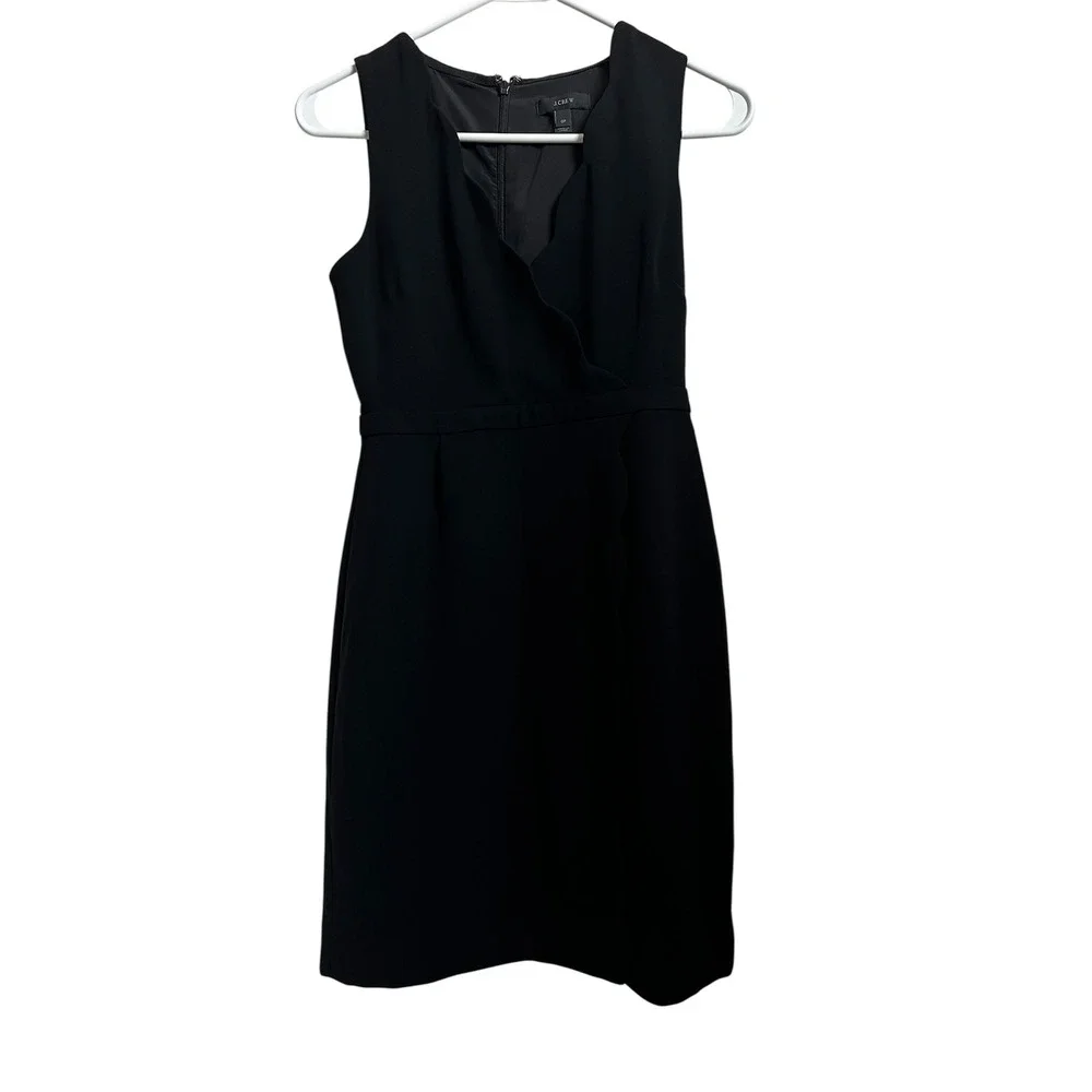 J.Crew Black Sleeveless Dress Women's 0P Career Professional Elegant